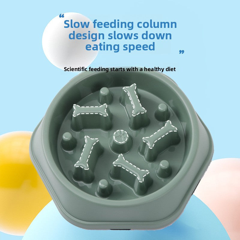 Slow Feeder Dog Bowl Anti Choke Pet Food Dish